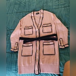 Chanel Pink Long Cardigan